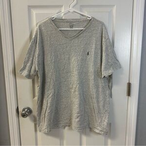 Unisex Gray Polo V-Neck Shirt